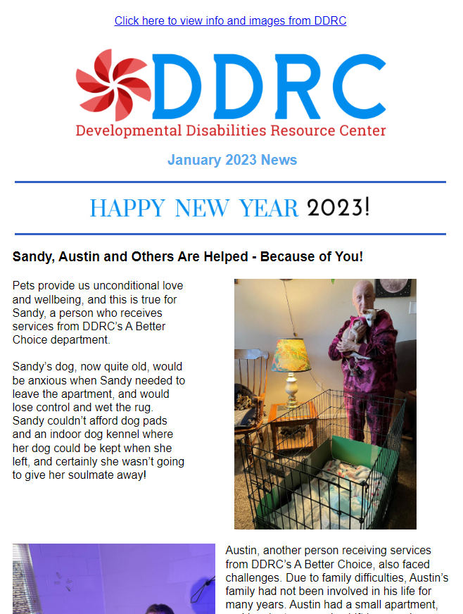 January 2023 DDRC Newsletter