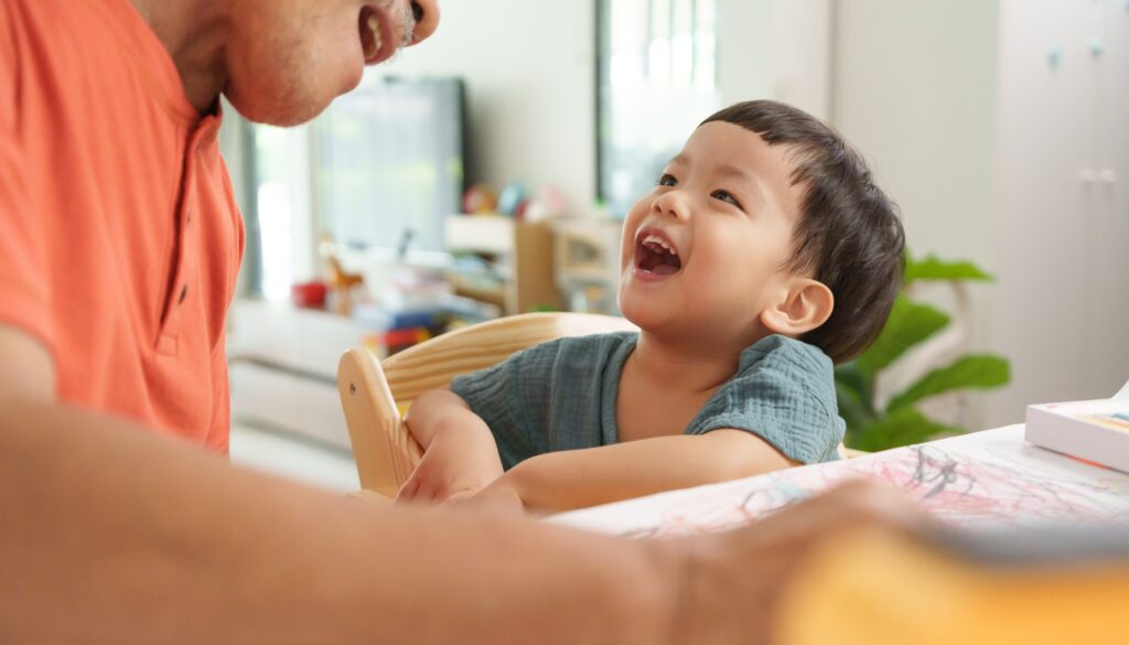 special needs child with parent getting early intervention support