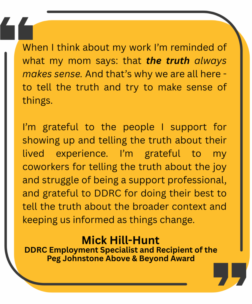 quote from ddrc award winner 