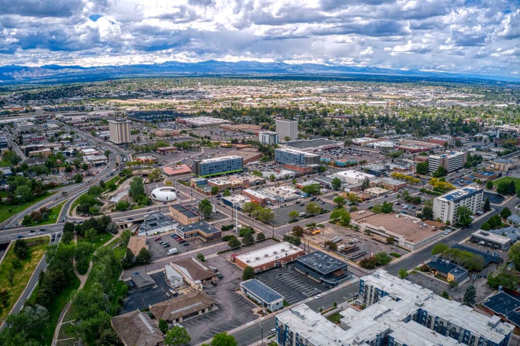 Aerial view of Arvada, Colorado