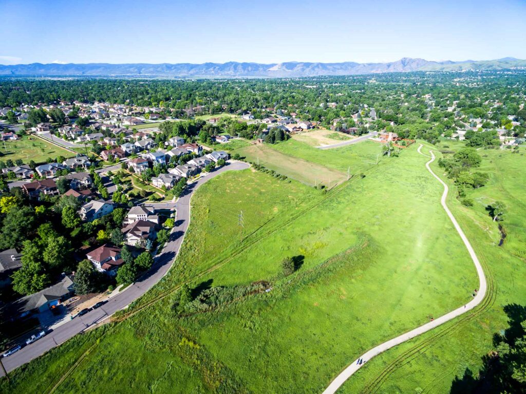 Aerial view of Lakewood, Colorado